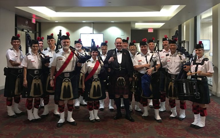 Celtic Pipes and Drums of Hawaii at 2019 Burns Supper