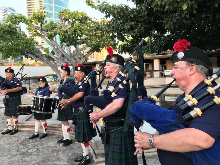 Celtic Pipes and Drums of Hawaii at 2019 Ceilidh Honolulu
