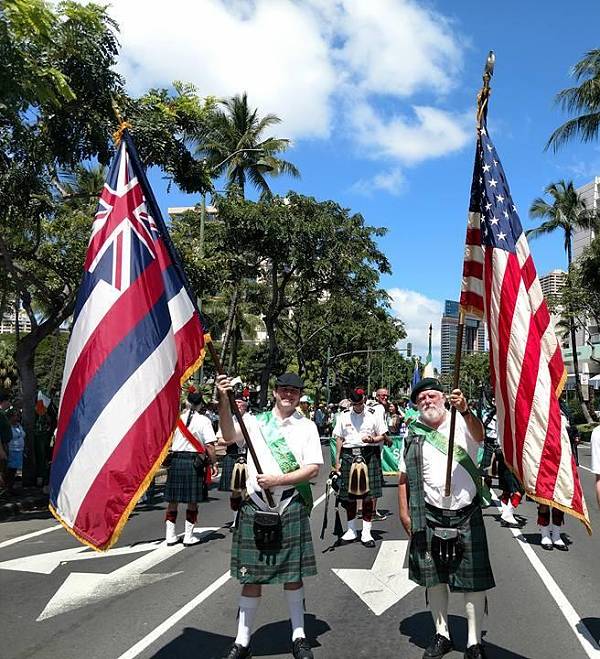Hawaii and US flag